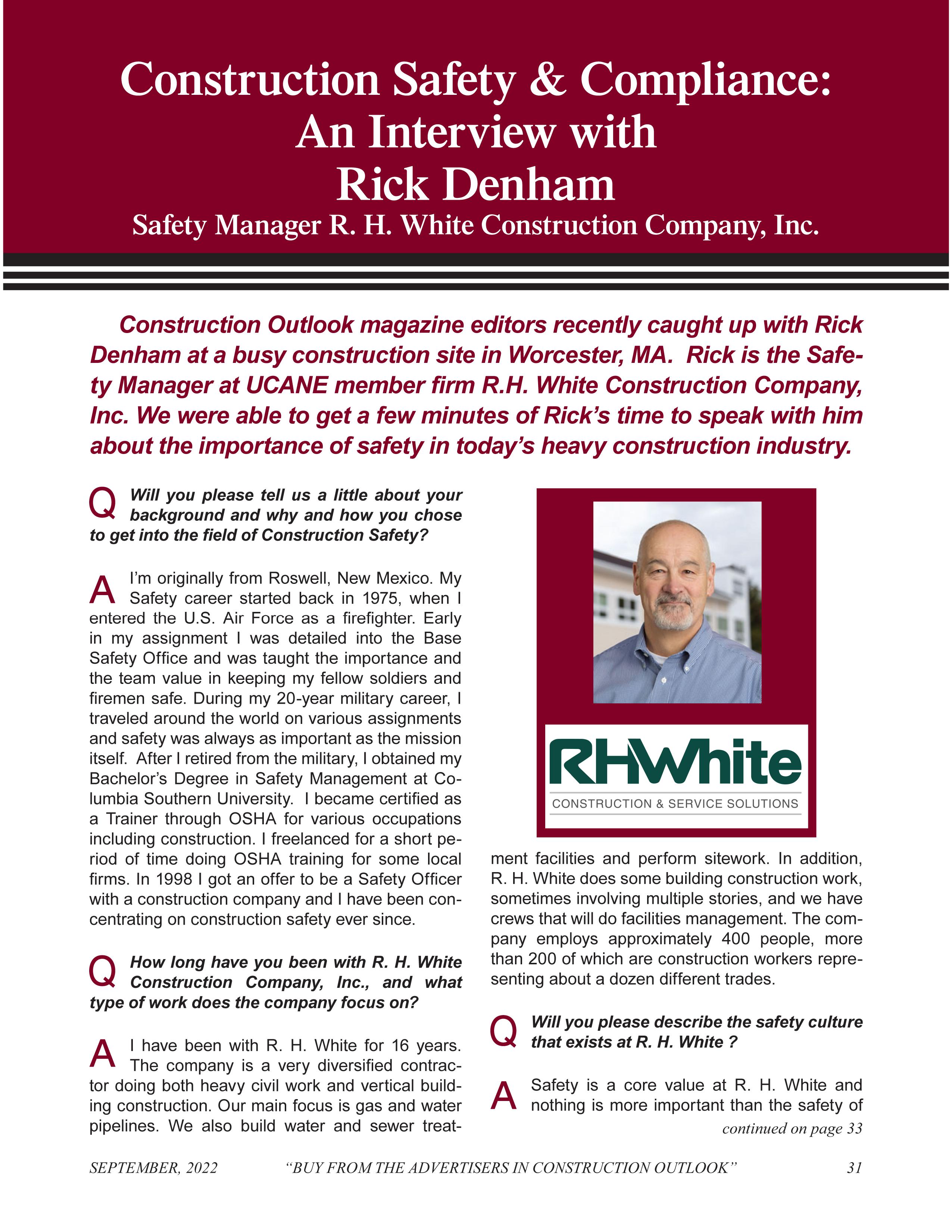Construction Safety & Compliance: An Interview with Rich Denham Page 1